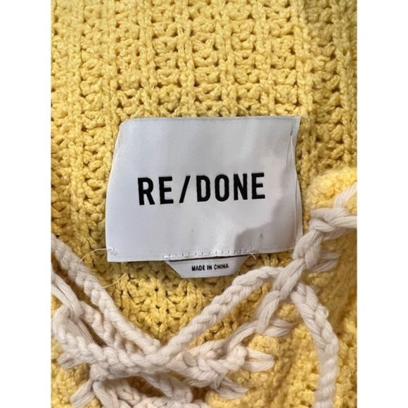 RE/DONE Knit Baja Buttercream Hoodie Size M - Picture 4 of 10